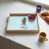 Blauw - Ananas - Disco - Discobal Dienblad Rechthoek middel -sfeer2
