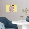 Koraal - Cirkel - Abstract - Geel poster papier klein -sfeer3