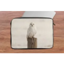 Sneeuwuil - Paal - Winter - Portret - Majestueus laptophoes neopreen klein -tafel