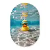 Duikbril - Eend - Water Wandcirkel Ovaal Forex klein -3d