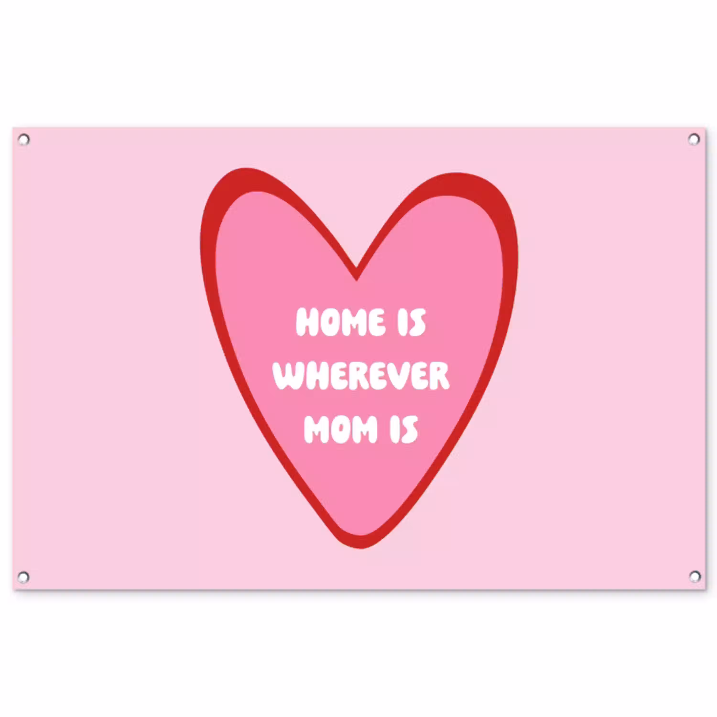 Quote - Moeder - Roze tuinposter los doek groot -3d