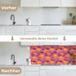 Goudvissen - Koraal - Kleurrijk keuken achterwand 2 middel 871 -voor-na_DE