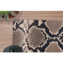 Slangenprint - Python - Bruin muismat rubber klein -closeup