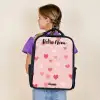 Hartjes - Patroon - Roze Rugzak - Zwart middel -sfeer5