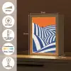 Fietser - Heuvels - Strepen - Blauw Light Box met kabel (Tafellamp) klein -USP_NL
