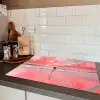Roze - Surfen - Zee Inductie beschermer vinyl 3mm klein -sfeer3