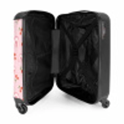 Kersen en regenboogpatroon NBS - Handbagage koffer - Unisex middel -binnenkant