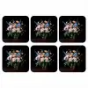 Pastel - Bloemen - Glazen - Vaas onderzetter kurk middel -3d