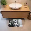 Pinguïn - Telefoon - Toilet - Zwart - Wit Badmat klein -sfeer1