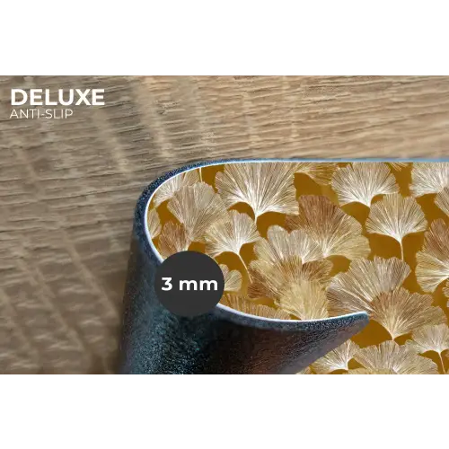 Ginkgo - Bladeren - Goud Placemat vinyl groot 368 -closeup