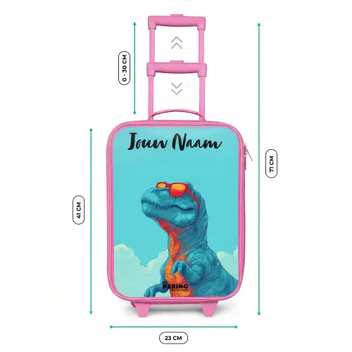 Dino - Zonnebril - Blauw Kinderkoffer - Roze klein -productfoto_formaten