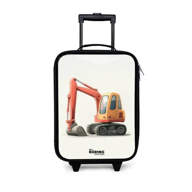 Kids’ Suitcase - Excavator - Signed - Orange