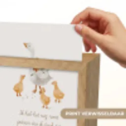 Boerderij dieren - Eend - Quote - 'Ik heb het nog nooit gedaan dus ik denk dat ik het wel kan!' Light Box met kabel (Kinderlampje) klein -USP_websiteprintNL