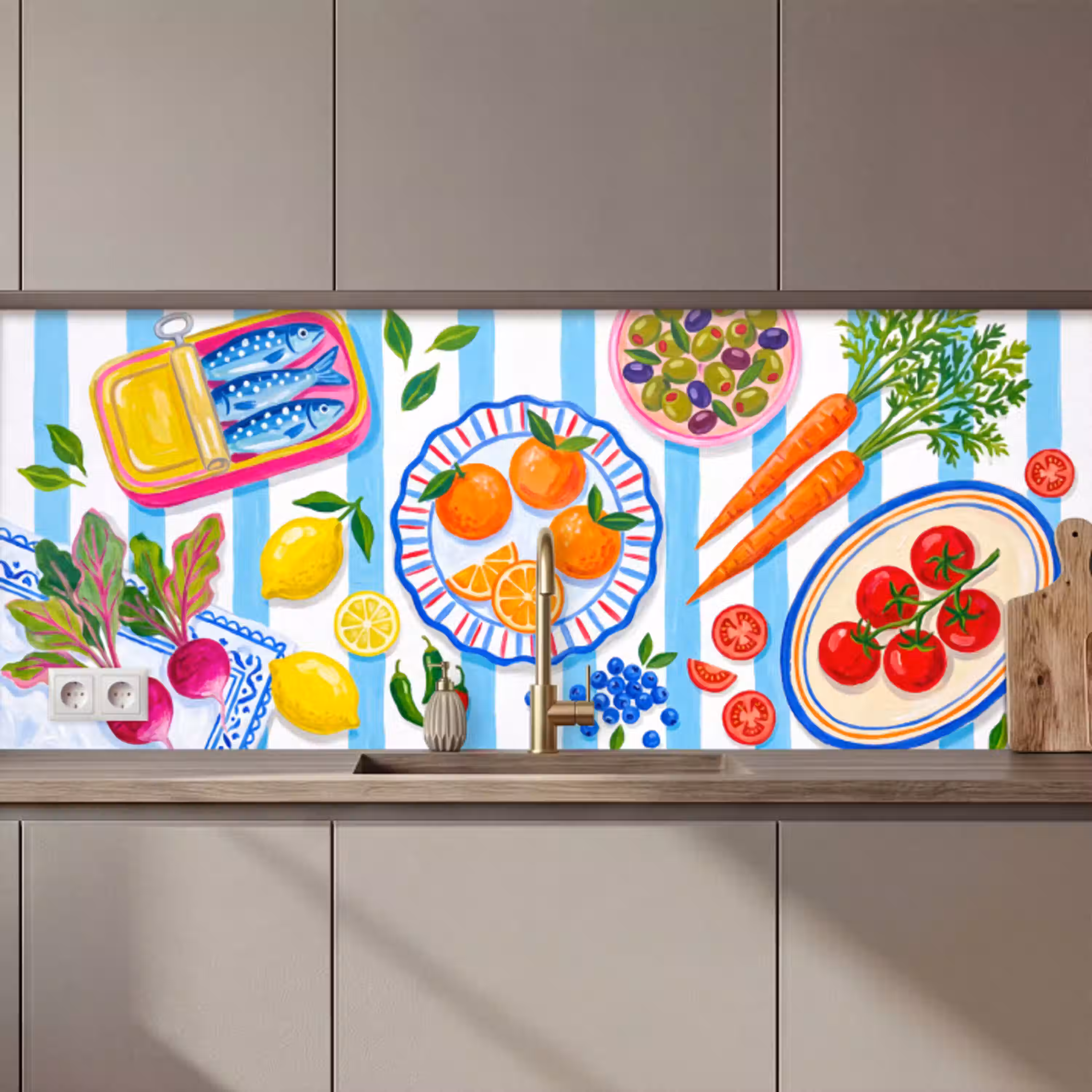 Eten - Vers - Illustratie keuken achterwand 2 middel zz_3dshopping