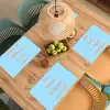 Blauw - Oranje - Just want to be happy & naked Placemat vinyl groot -zzsfeer5_Kitchenyeah-website