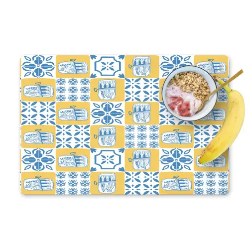 Zee - Geel - Blauw - Wit Placemat vinyl groot 368 -zzzproduct_Kitchenyeah-website