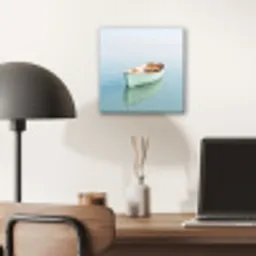Minimalistisch - Boot - Zee aluminium wit klein -sfeer5