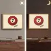 Cirkel - Zeven - Lucky - Rood Light Box met batterij (Wandlamp) middel -sfeer3