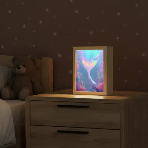 Zeemeerminnenstaart - Koraal - Water Light Box met kabel klein -sfeer1_kind