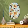 Bloesems - Wit - Mozaïek - Tak Wandcirkel Ovaal Forex klein -sfeer2