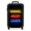 Warning Angry Gamer NBS - Handbagage koffer - Unisex middel -productfoto_recht