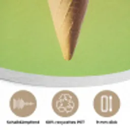 Hoorntje - Schepijs - Groen Akoestische PET Vilt - Rond klein -closeup_DE
