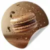 Chocolade - Macarons - Eten - Snoep Wandcirkel behangsticker klein -3d