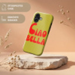 Ciao bella - Rood - Groen - Stippen Toughcase MagSafe Apple iPhone 17 klein -USP_RandenV_DE