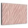 Lichtroze - Zebra - Patroon - Donkerroze Textielframe zwart klein 947 -3d