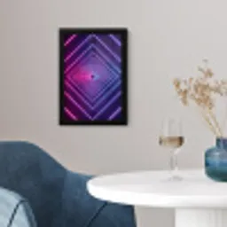 Driedimensionaal - Tunnel - Ruimte fotolijst zwart zonder passe partout klein -sfeer4