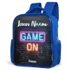 Game - Neon - Muur Kinderrugzak - Blauw middel -schuin