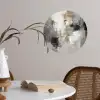 Kleurenpalet - Penseelstreken - Beige - Nevelig Wandcirkel behangsticker klein -sfeer3