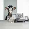 Koe - Zwart - Wit - Kok fotobehang vinyl groot -slaapkamer