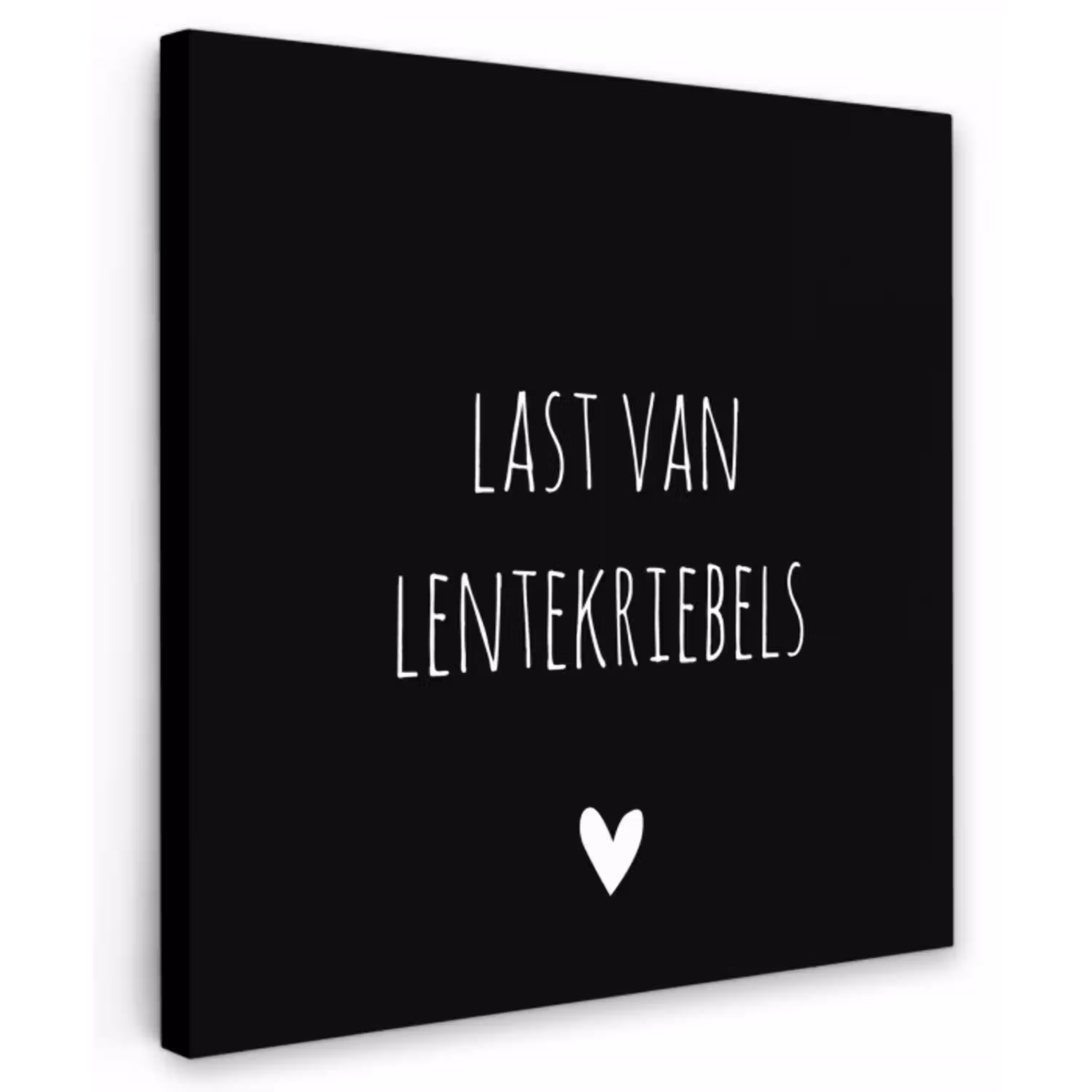 Quotes - Spreuken - Lentekriebels Tuinposter op houten frame 2 cm dik klein -3d