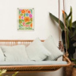 Illustratie - Bloemen - Quote - Kleurrijk tuinposter los doek klein -sfeer7