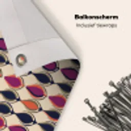 Vintage - Retro - Kleurrijk Balkonbeschermer Duitsland klein 596 -closeup_NL