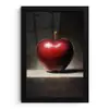 Apple - Hart - Rood fotolijst zwart zonder passe partout klein -3d