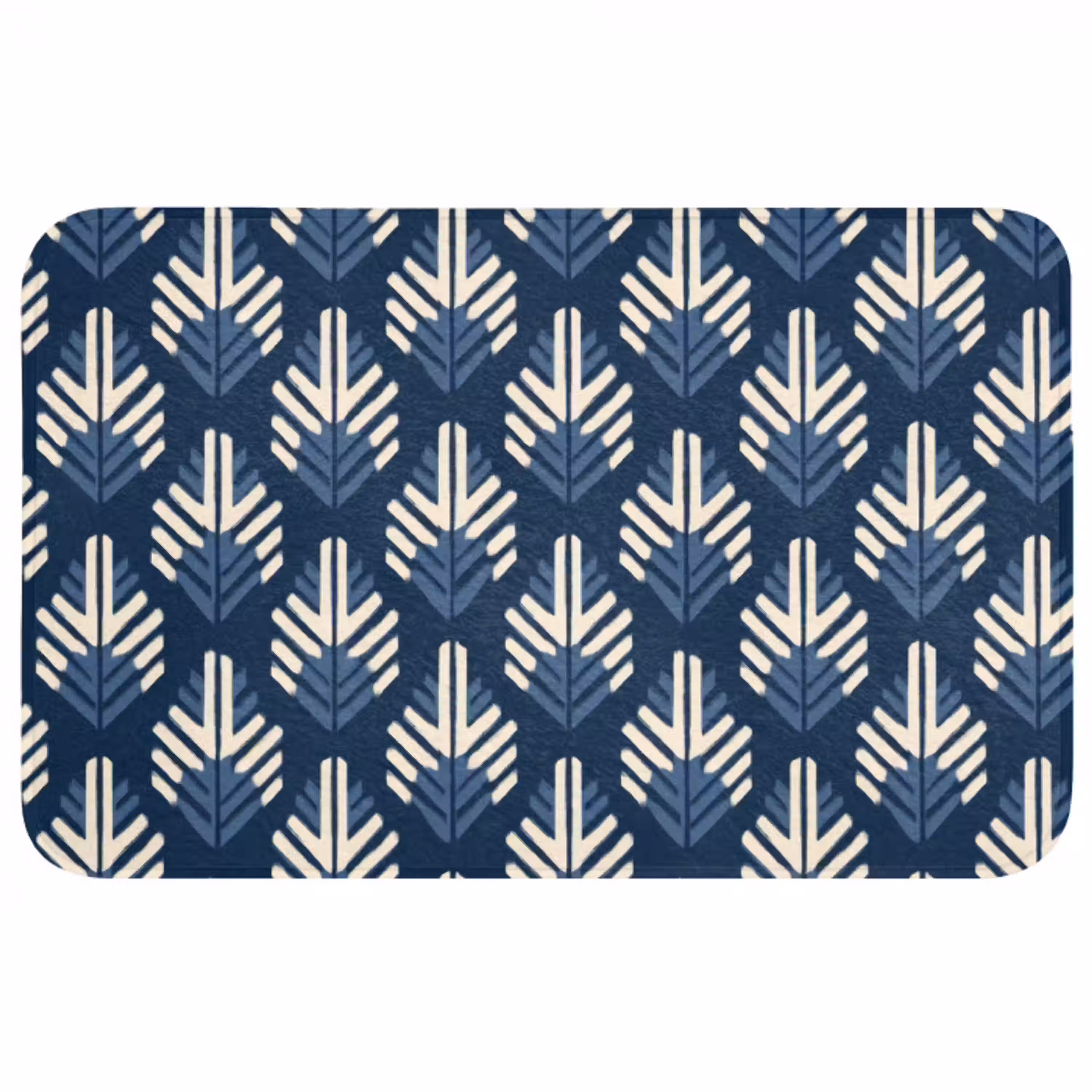 Modern - Patroon - Blauw WCmat middel 1009 -3d