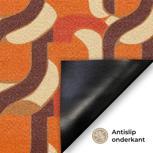 Retro - Modern - Kleurrijk Deurmat klein 898 -antislip_NL