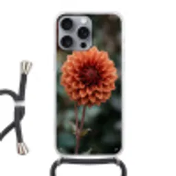 Dahlia - Bloem - Natuur - Sfeervol Hoesje iPhone 16 Pro Max met koord klein -3d