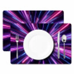 Lichtsnelheid - Ruimte - Roze - Paars Placemat vinyl groot -zzsfeer2_Kitchenyeah-website