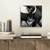 Paard - Sport - Zwart - Wit aluminium wit klein -sfeer1