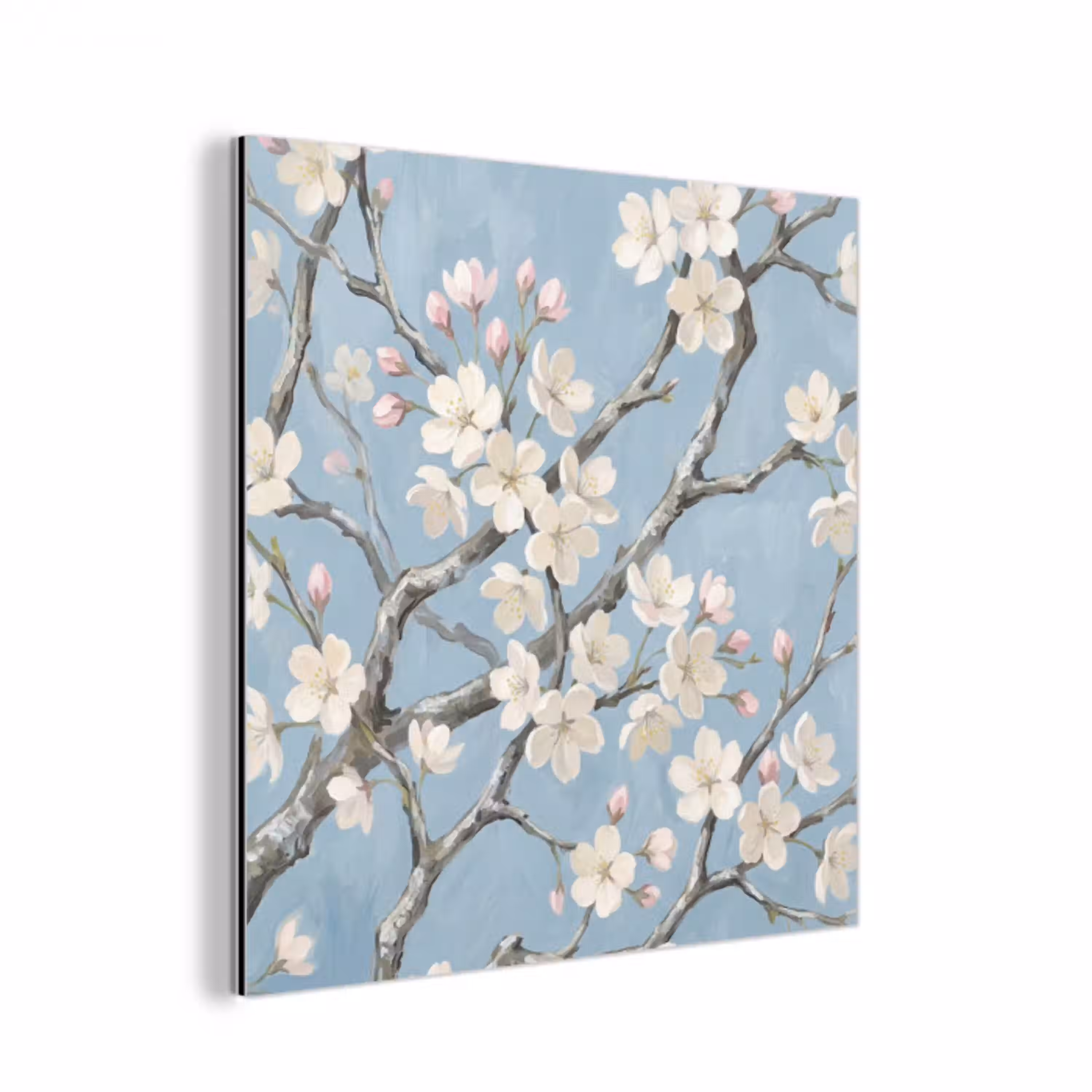 Takken - Kersenbloesem - Blauw aluminium wit klein -3d