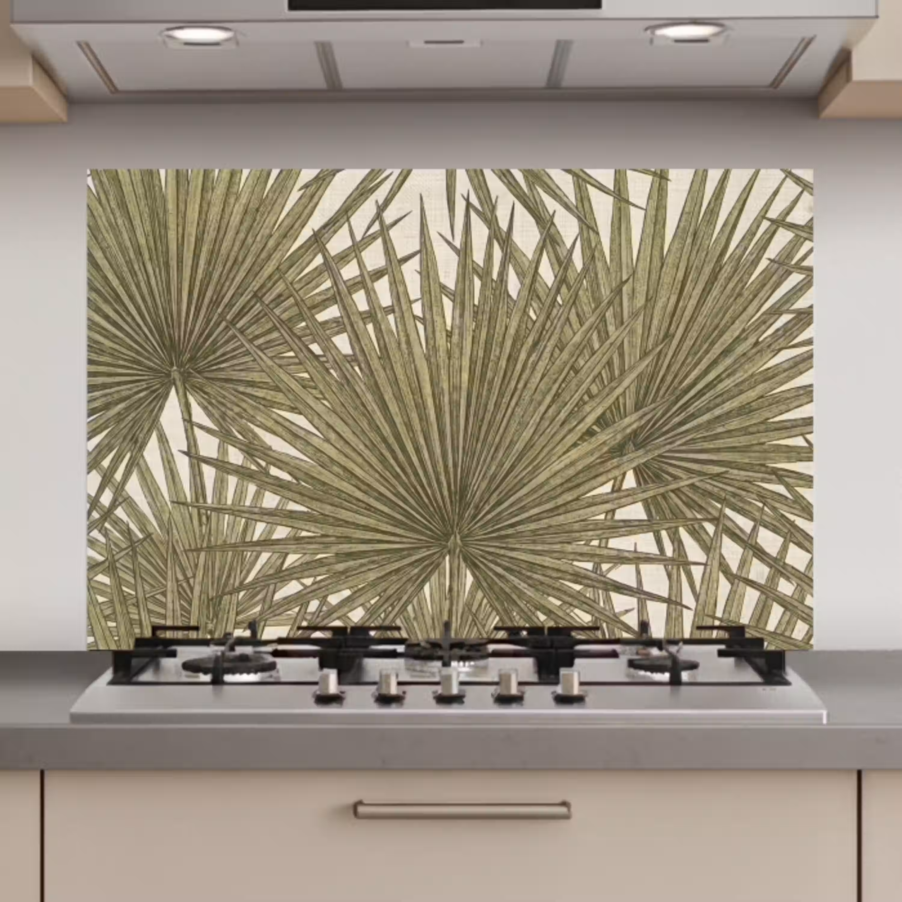 Blad - Tropisch - Patroon - Natuur - Groen keuken achterwand spatscherm klein -3d_website