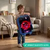 Felrode cirkel boven een neonverlichte stad Kinderkoffer - Blauw klein -sfeer2_NL