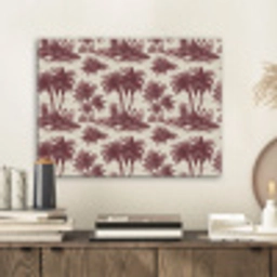 Tropisch - Geometrisch - Bordeauxrood PET vilt klein 837 -sfeer1