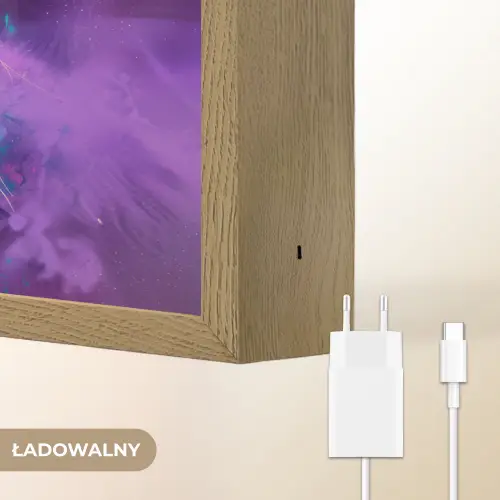 Tijger - Kleurrijk - Rook - Dieren Light Box met batterij (Wandlamp kind) middel -USP_websiteoplaadbaarNL