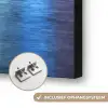 New York - Skyline - Stad - Kleuren Textielframe zwart klein -USP_ophangsysteemNL