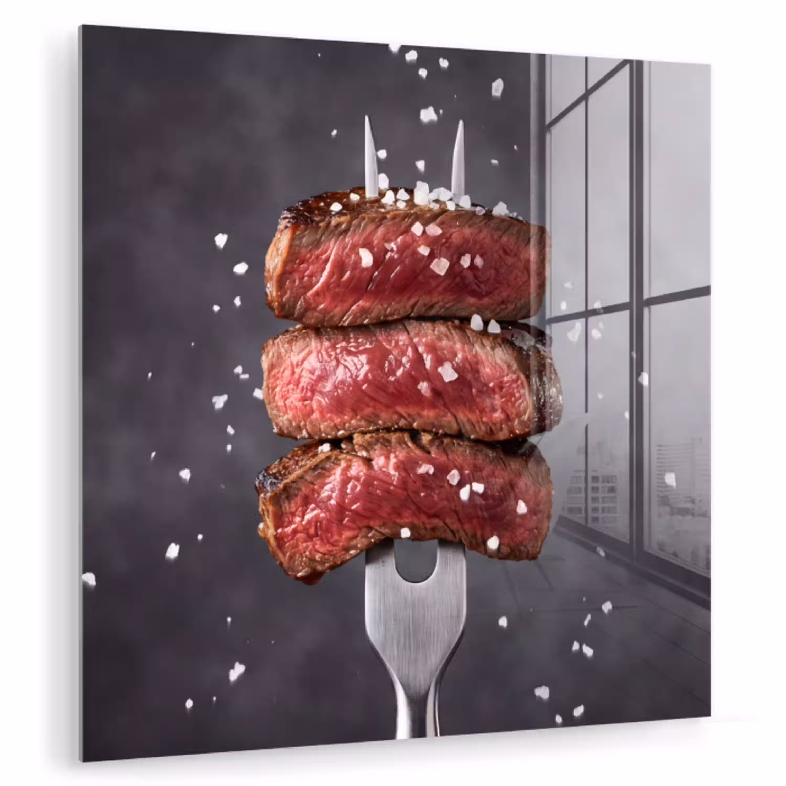 Eten - Vlees - Zout plexiglas 5mm klein -zzzproduct_nieuw