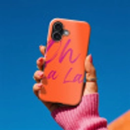 Oh la la - Oranje - Roze - Grafisch Toughcase MagSafe Apple iPhone 17 klein -Sfeer1V